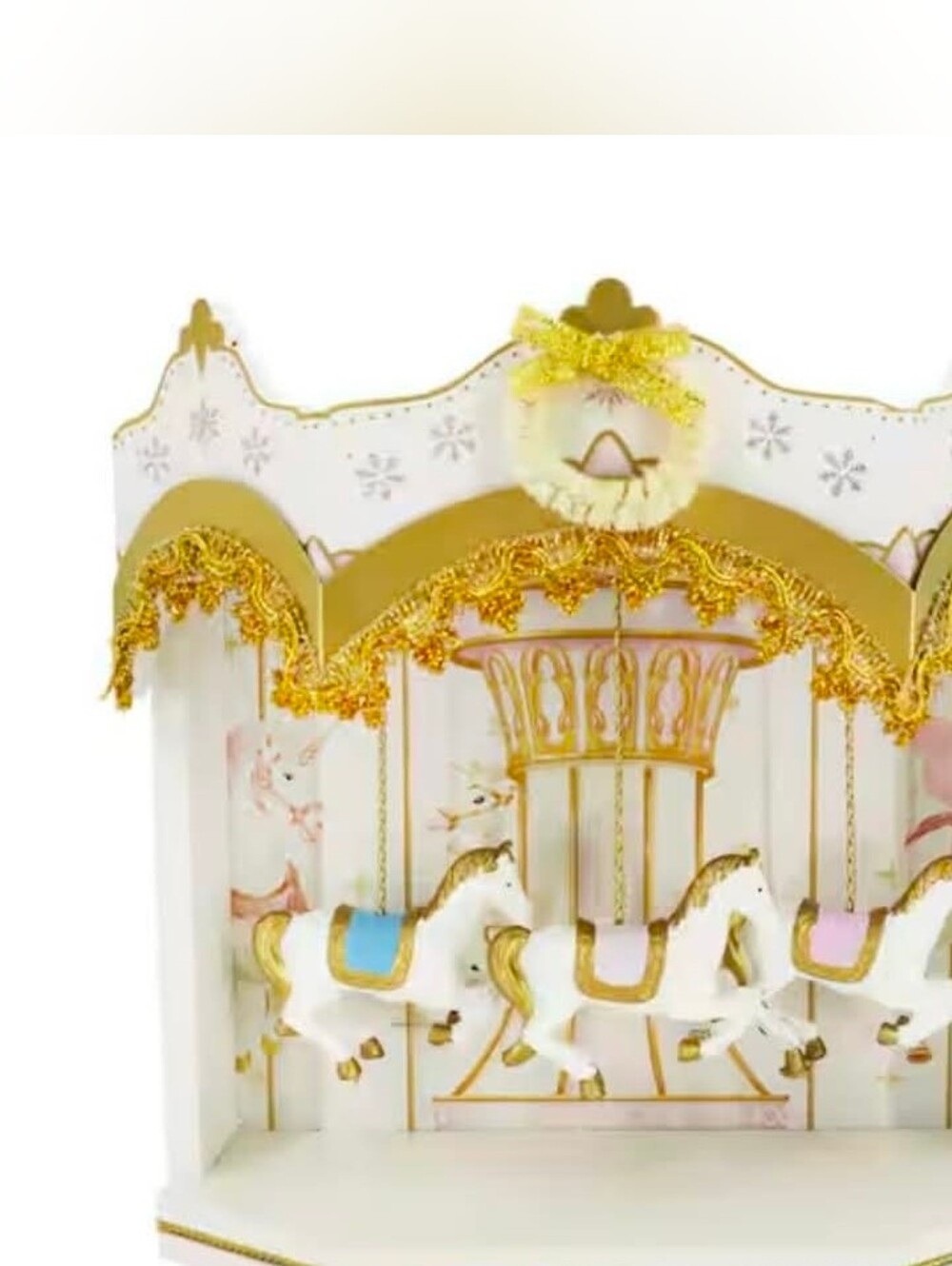 Ashland Christmas Gold Carousel Tabletop Decor - Frosted Fairytale collection